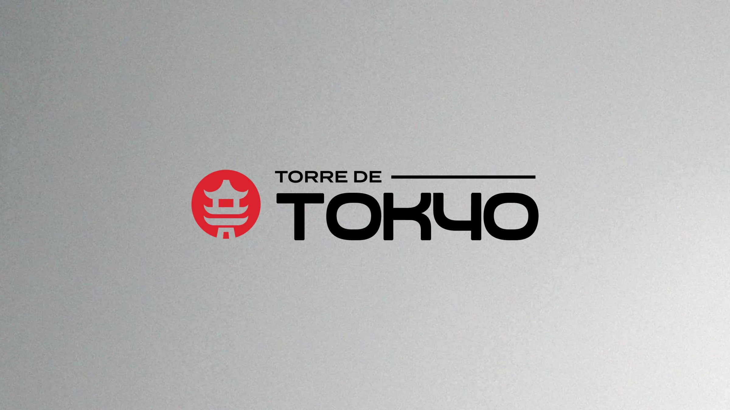 Logotipo Torre de Tokyo com pagode branco em círculo vermelho.